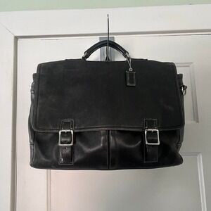 1990s Coach Leather Computer Briefcase / handbag